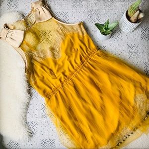 Rodarte X Target XL Mustard Yellow Dress NWOT